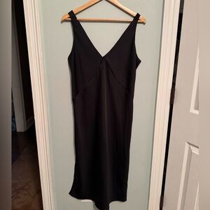 A New Day Black Sheath Midi Dress Sz M